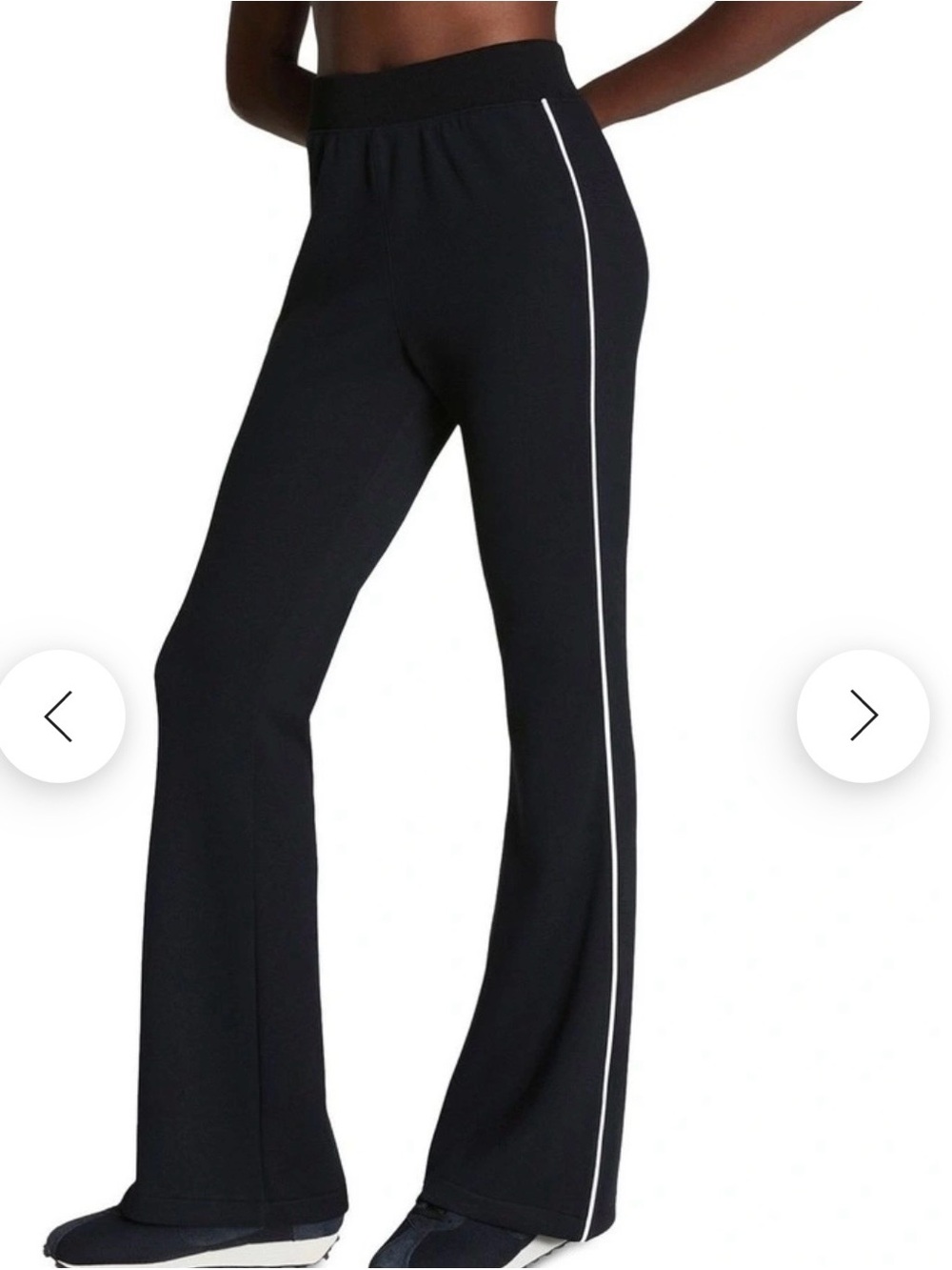 SPANX Black Flare Pants Air Essentials Pique